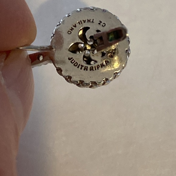 Judith Ripka sterling lever back earrings - Picture 2 of 5